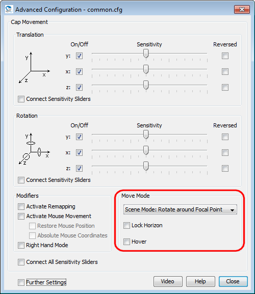 AdvancedConfiguration Dialog