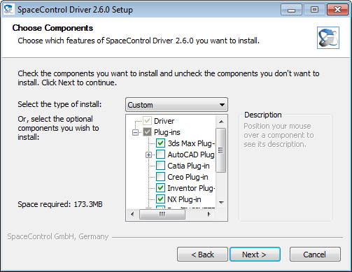 Setup-Dialog