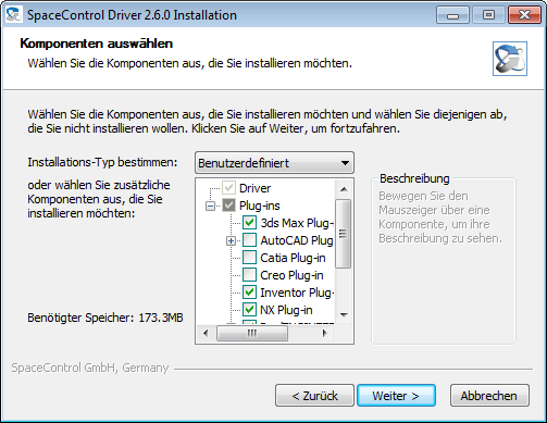 Setup-Dialog